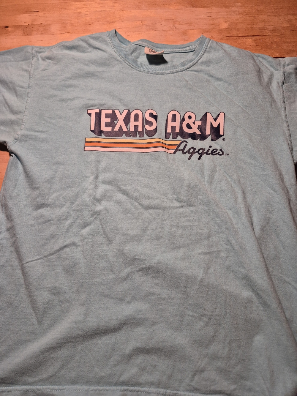 Comfort Colors Light Blue Texas A&M Aggies Tee